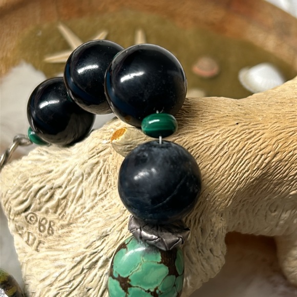 🖤Vtg Turquoise Sterling Silver bracelet - Picture 7 of 14